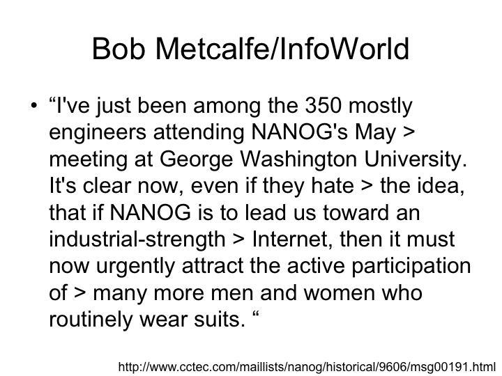 Bob Metcalfe's Words